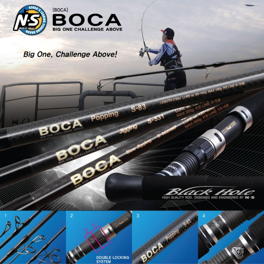 NS BLACK HOLE Offshore Heavy Casting 8 Axis Nano Carbon Rod BOCA FLEXUS POPPING - Image 2