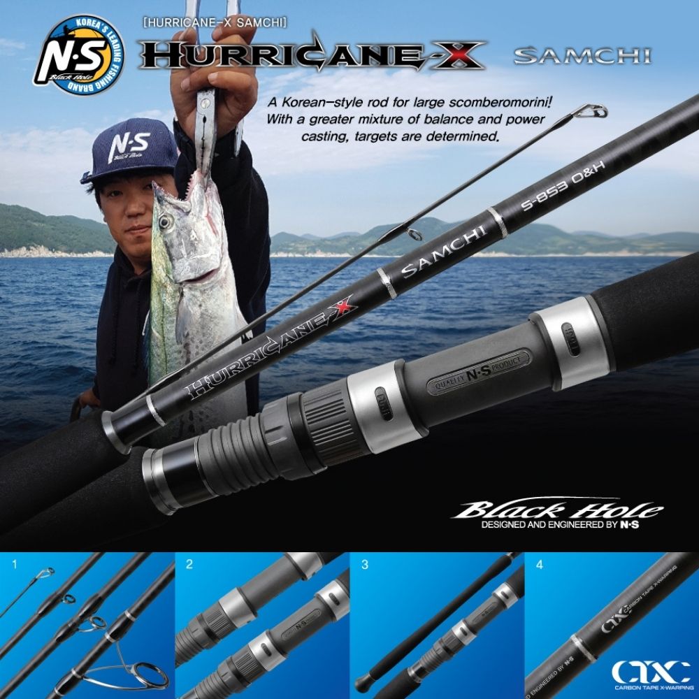 NS BLACK HOLE Saltwater Power Casting Spinning Rod Hurricane-X SAMCHI S-853 O&H - Image 2