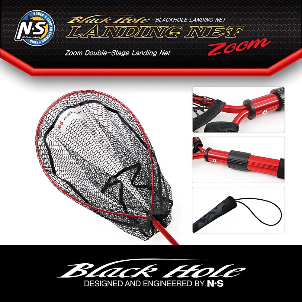 NS BLACK HOLE Ultra Light Telescopic Double Stage Landing Net ZOOM - Image 2
