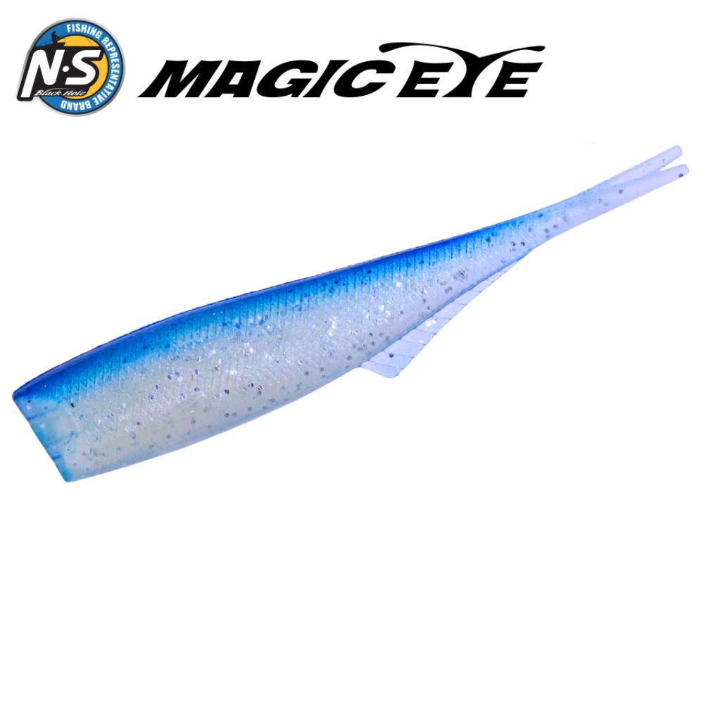 NS Black Soft Bait Lure MAGIC EYE Multi Worm 110mm