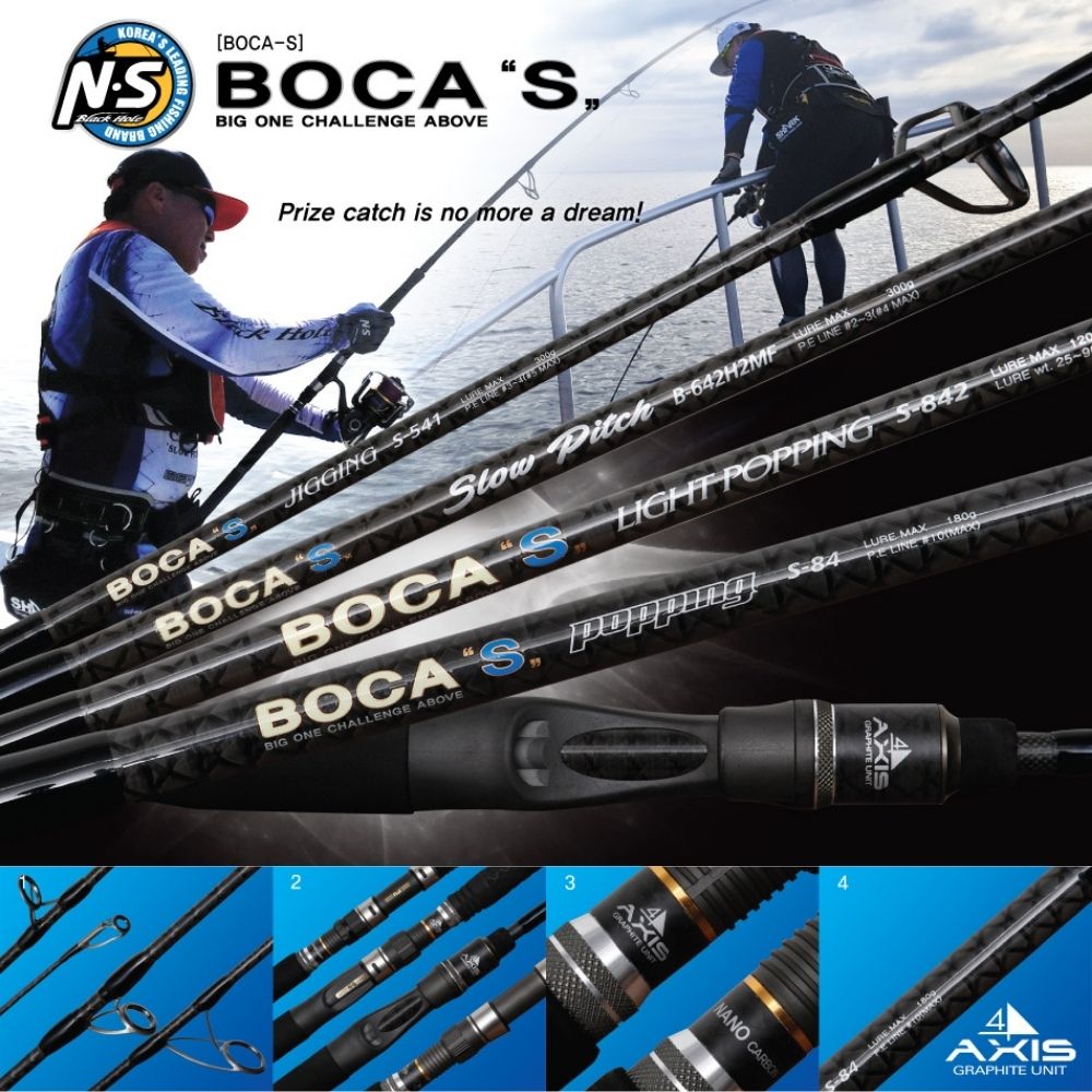 NS BLACK HOLE 4-Axis Nano-Carbon Jigging Rod BOCA S - Image 2