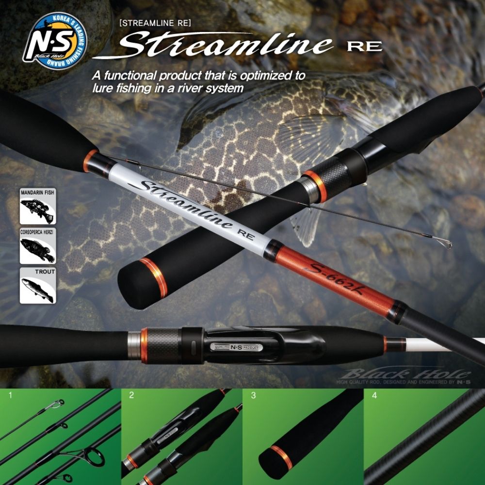 NS BLACK HOLE Ultra Light Fishing Spinning Rod STREAMLINE RE - Image 2