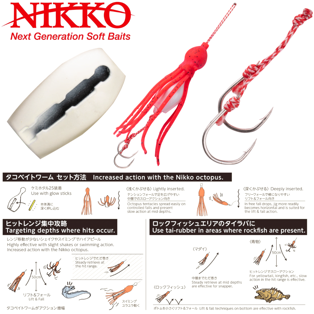 NIKKO KASEI Rubber Jigging Scented Lure PIN STYLE JIG Code RF - Image 2
