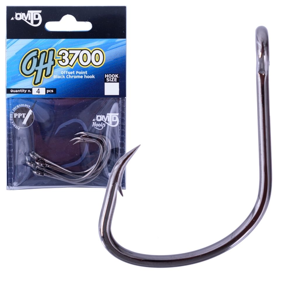 OMTD Saltwater Offset Point Black Chrome Heavy Duty Hook OH3700