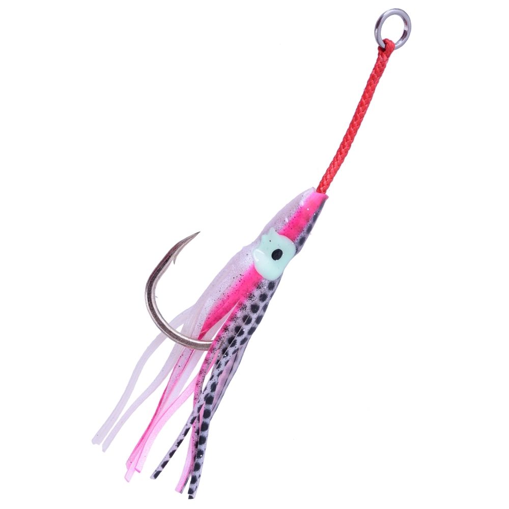 OMTD Skirted Pre-Tied Jigging Single Assist Hook OH2000D - Image 3