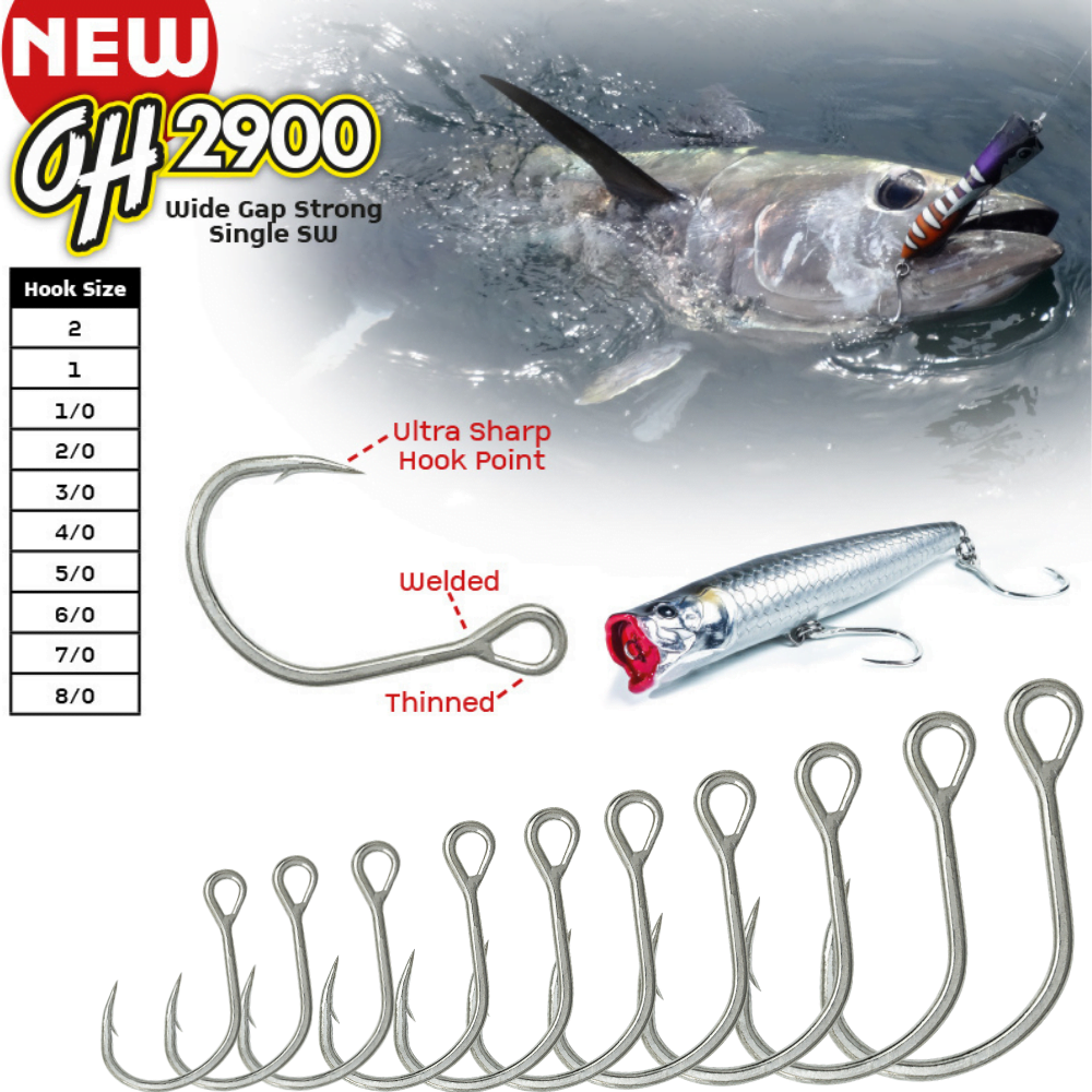 OMTD Saltwater Wide Gap Strong Single Assist Lure Hook OH2900 - Image 2