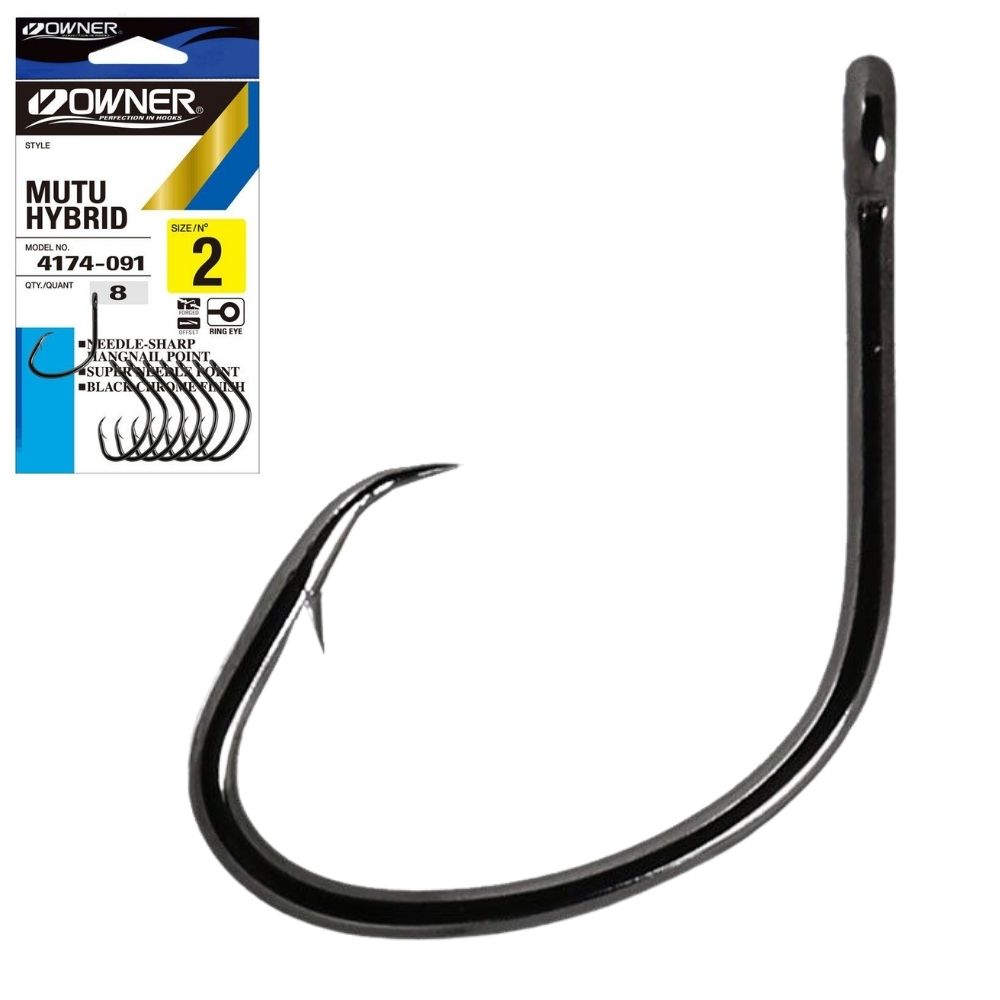 OWNER Super Sharp Offset Circle Hook MUTU HYBRID