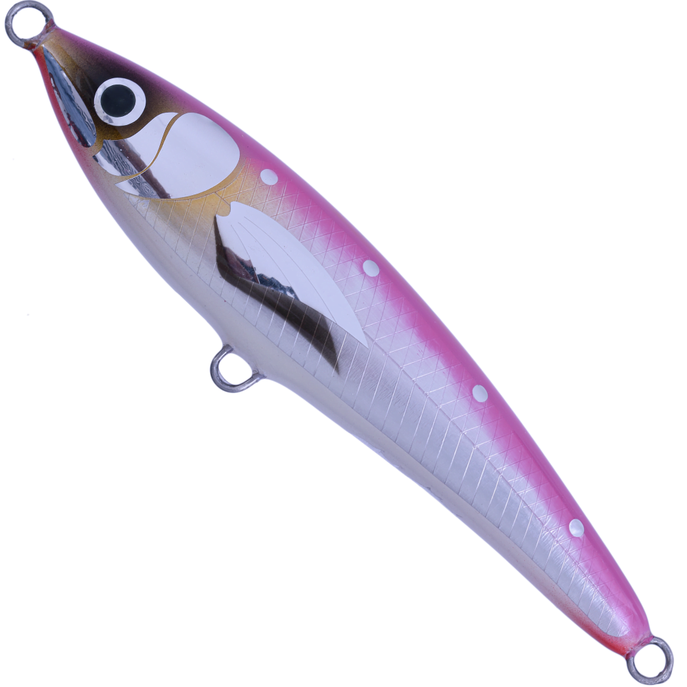 BERTOX Saltwater Handmade Wooden Sinking STICK BAIT 18cm/100g Pink Sardine - Image 2