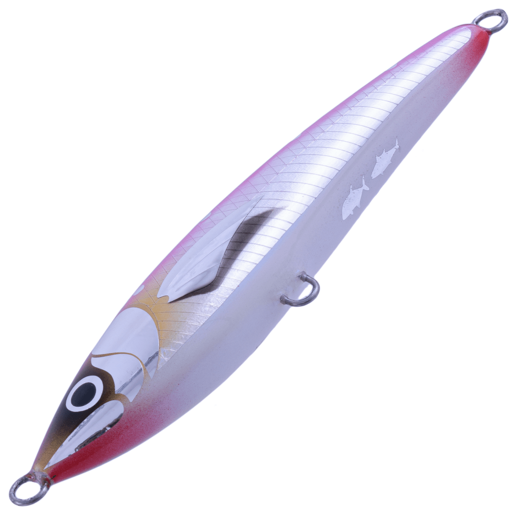 BERTOX Saltwater Handmade Wooden Sinking STICK BAIT 18cm/100g Pink Sardine - Image 3