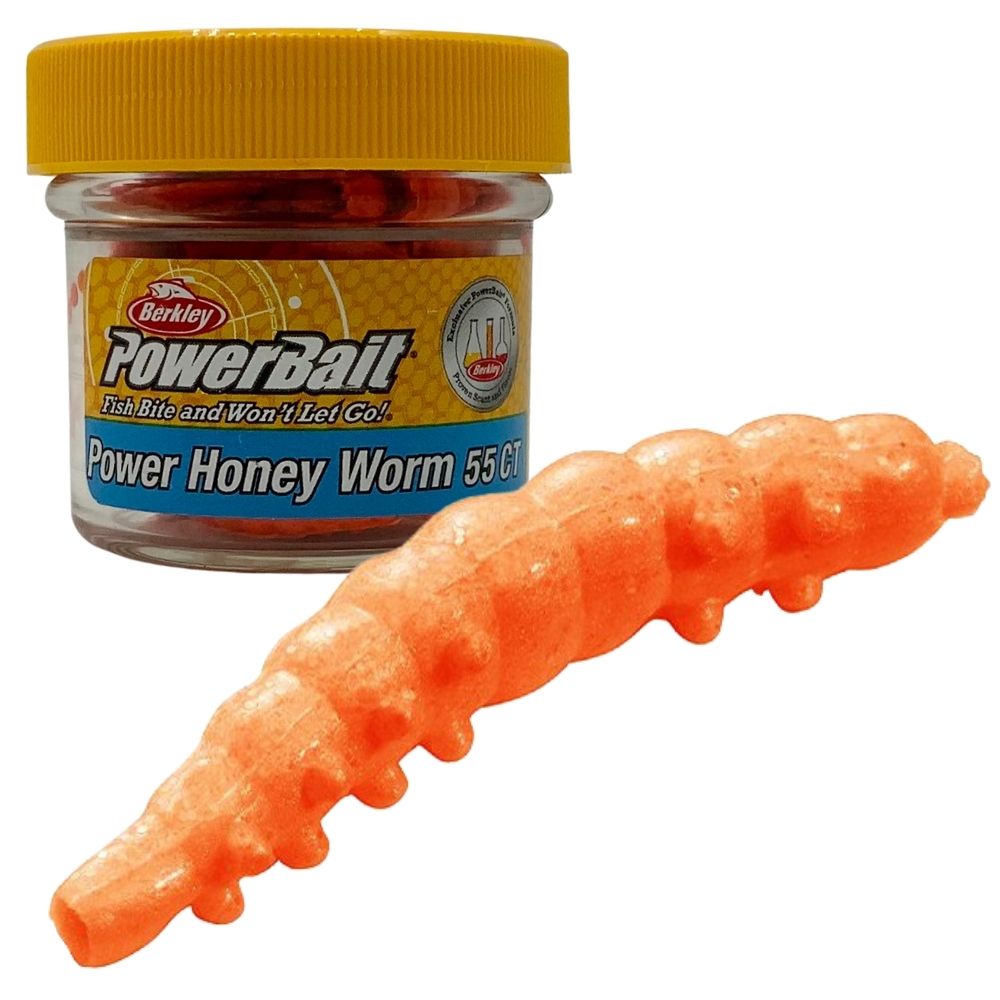 BERKLEY PowerBait Soft Scented Lure Power HONEY WORM 25mm/55pcs