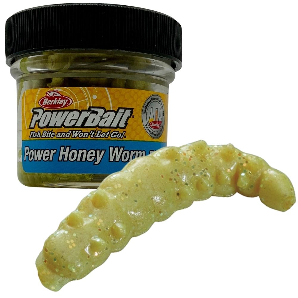 BERKLEY PowerBait Soft Scented Lure Power HONEY WORM 25mm/55pcs - Image 5