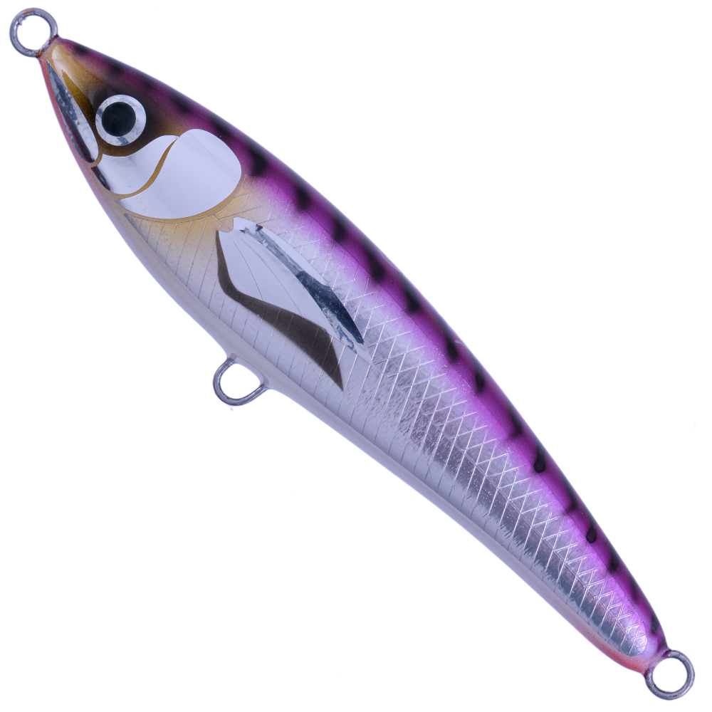 BERTOX Saltwater Handmade Wooden Sinking STICK BAIT 18cm/100g Purple Mack - Image 2