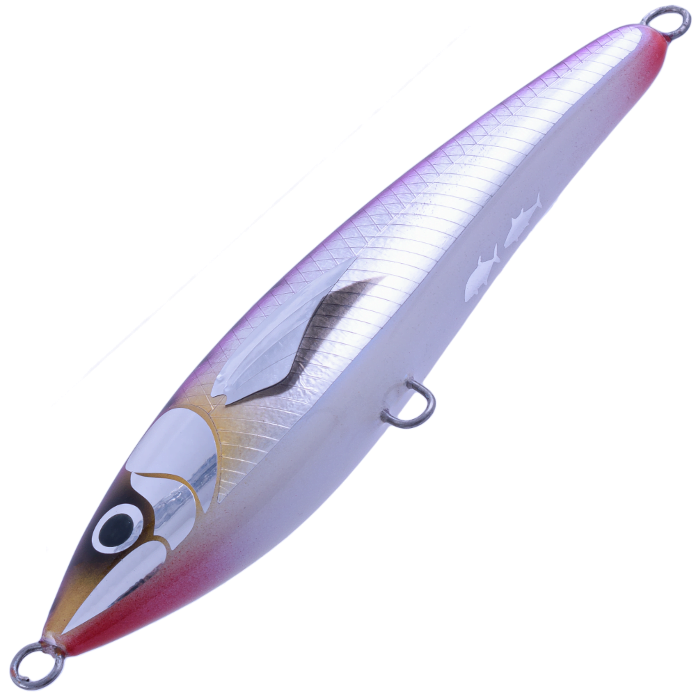 BERTOX Saltwater Handmade Wooden Sinking STICK BAIT 18cm/100g Purple Mack - Image 3