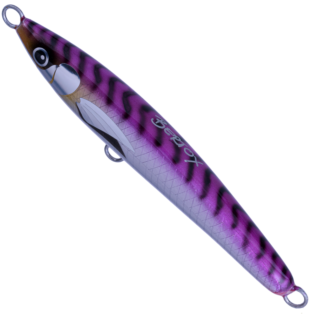 BERTOX Saltwater Handmade Wooden Sinking STICK BAIT 15cm/45g Purple Mack - Image 2