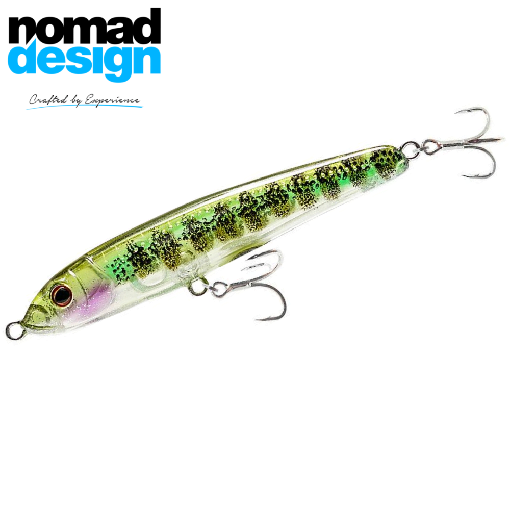 NOMAD Subsurface Micro Stickbait Lure RIPTIDE 58 Ghost Green Bandit