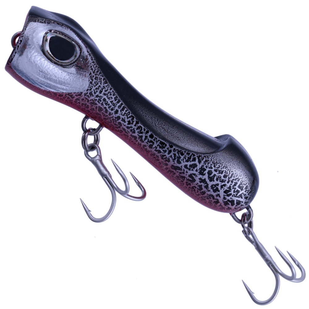 MOLIX Topwater Special Lure S-POPPER 65 - Black Crack - Image 2