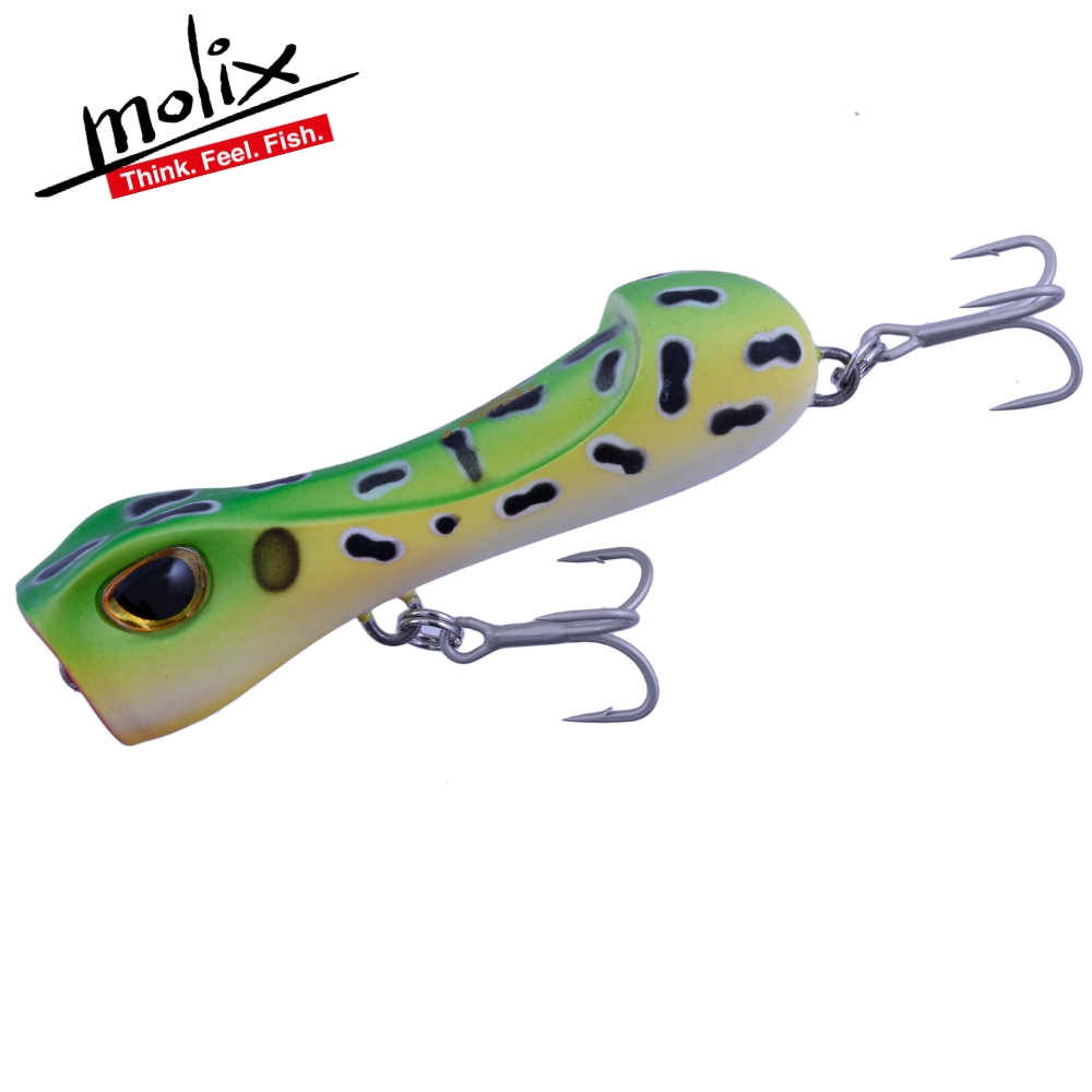 MOLIX Topwater Special Lure S-POPPER 65 - Leopard Frog