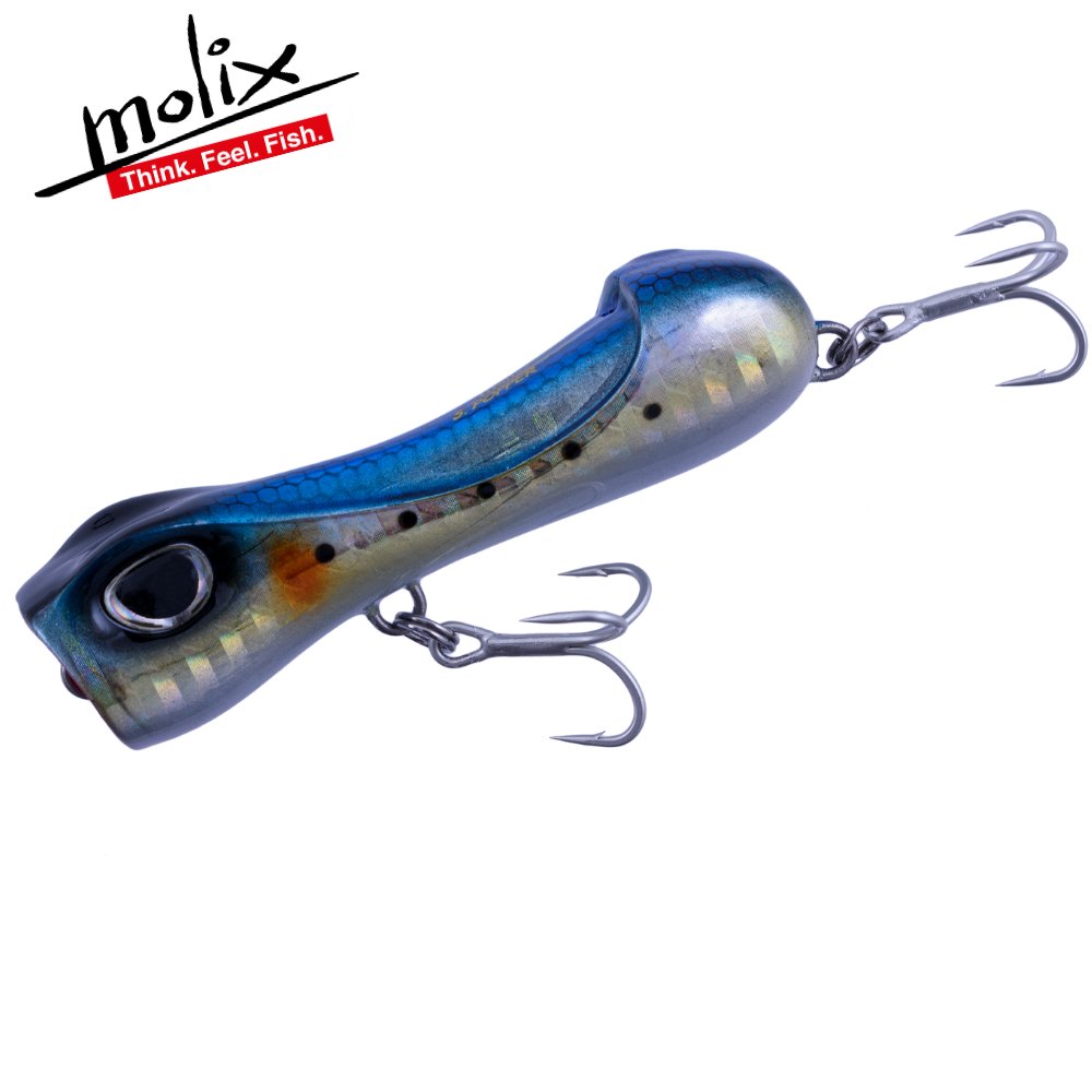 MOLIX Topwater Special Lure S-POPPER 65 - Real Sarda