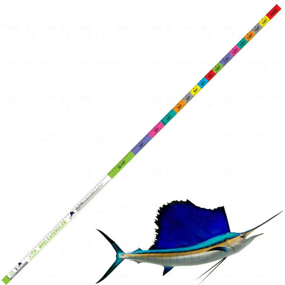 RELEASE RULER Measuring Tape Sailfish Release Ruler Inch/Lb - Image 3