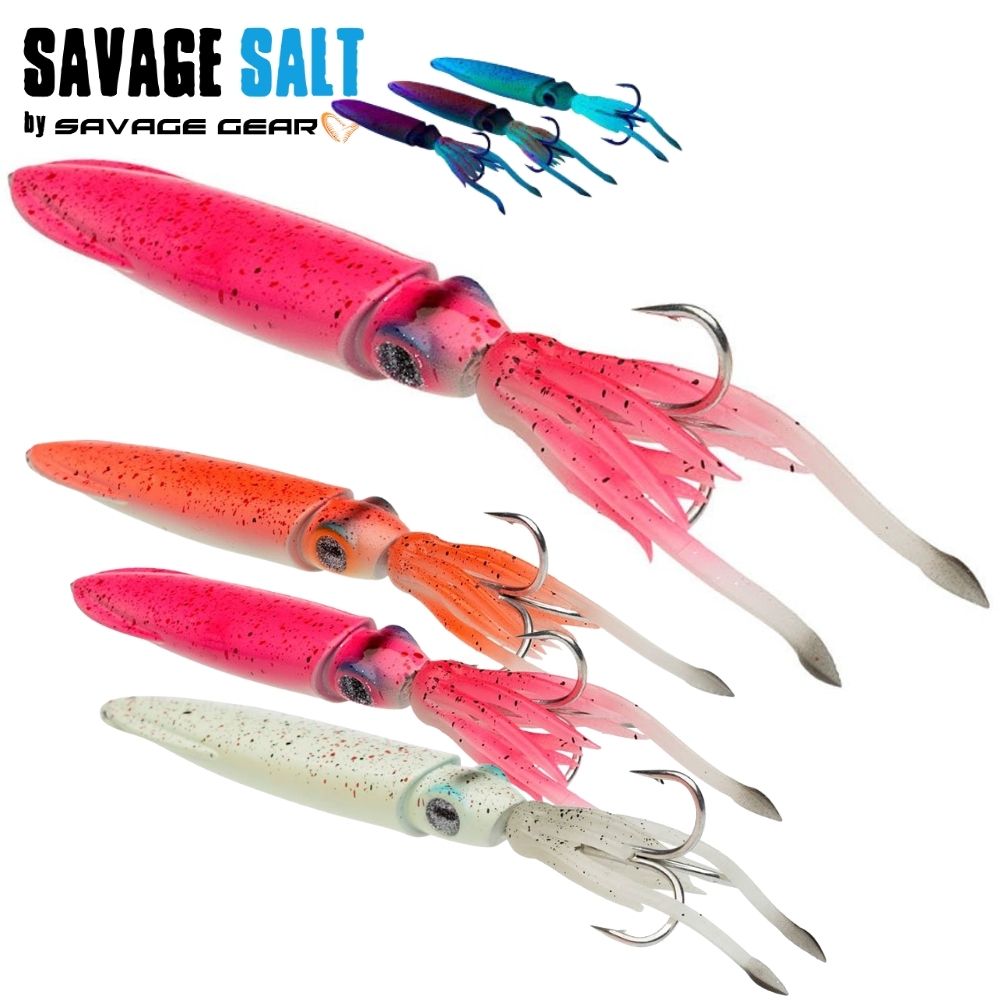 SAVAGE GEAR Salt Rubber Jigging Lure 3D Swim Squid Jig 400g