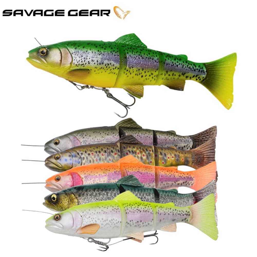 SAVAGE GEAR Scented Soft Swimbait Lure 4D Line Thru Trout 200mm/93g
