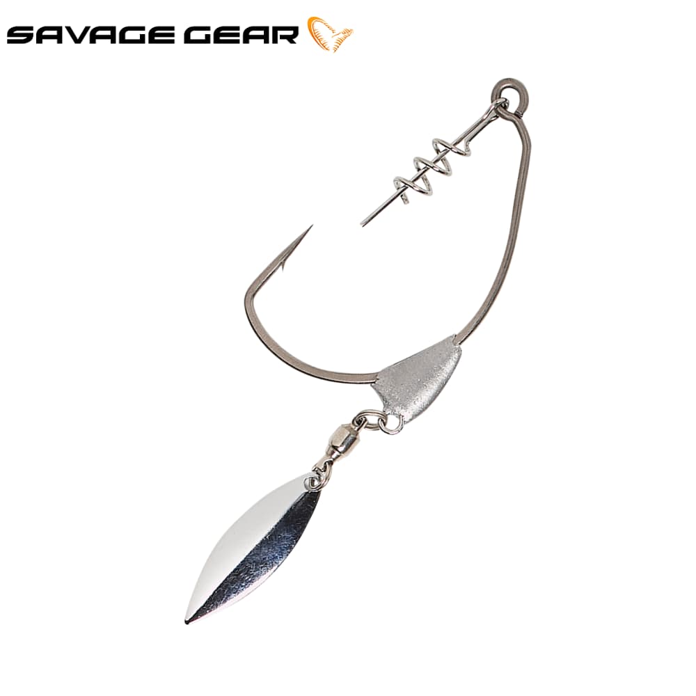 SAVAGE GEAR WIDE GAP WEEDLESS SINGLE HOOK WITH BLADE EWG