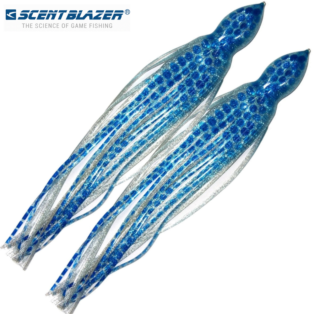 SCENT BLAZER Saltwater Trolling Skirt Lure 8in BLUE MACKEREL