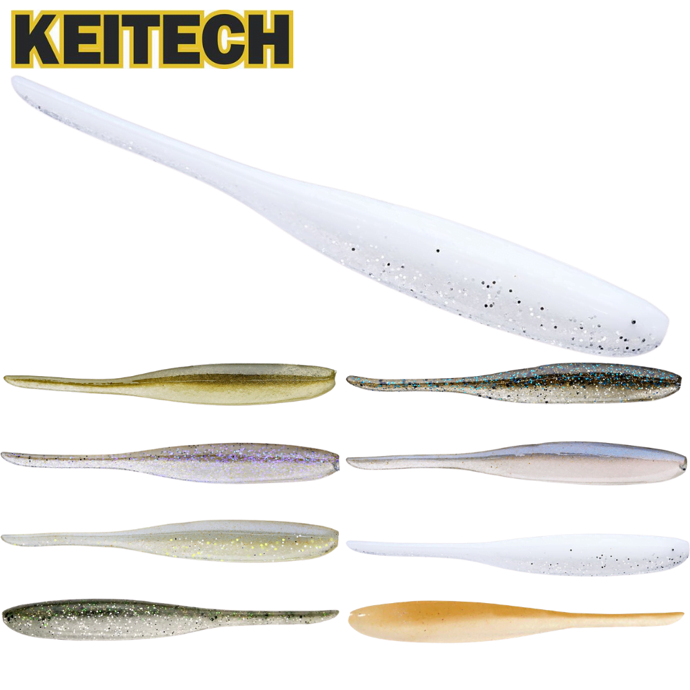 KEITECH Bass Fishing Scented Soft Bait Lure SHAD IMPACT 2”