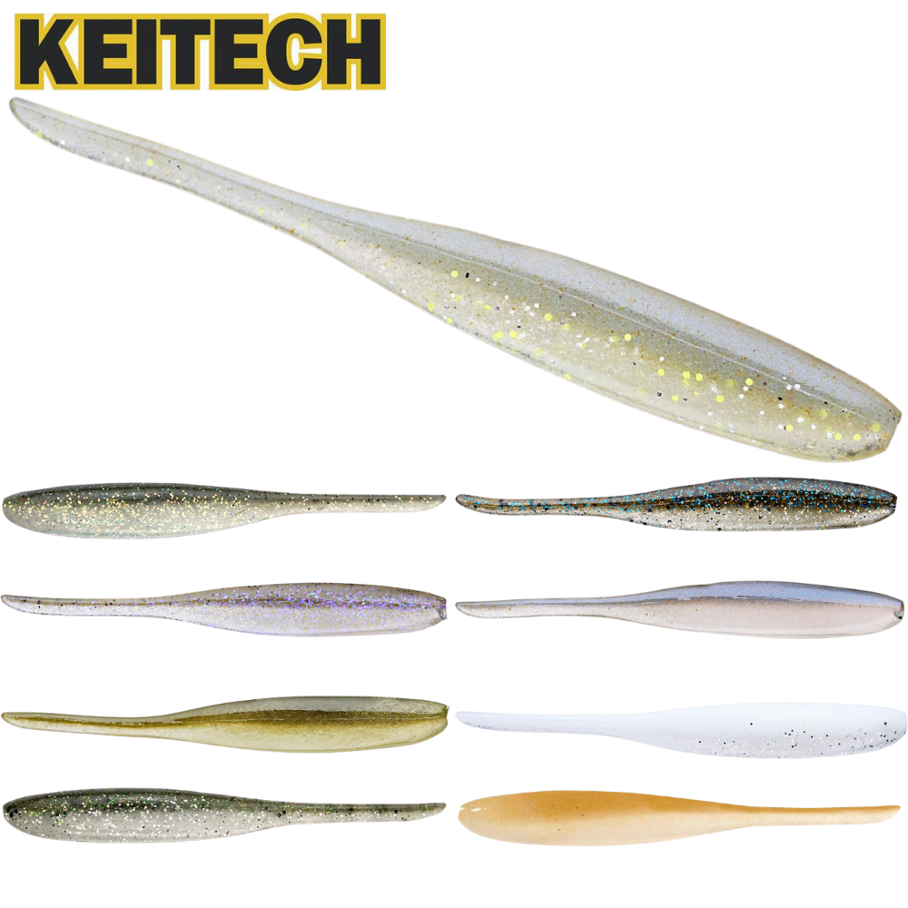 KEITECH Bass Fishing Scented Soft Bait Lure SHAD IMPACT 4”