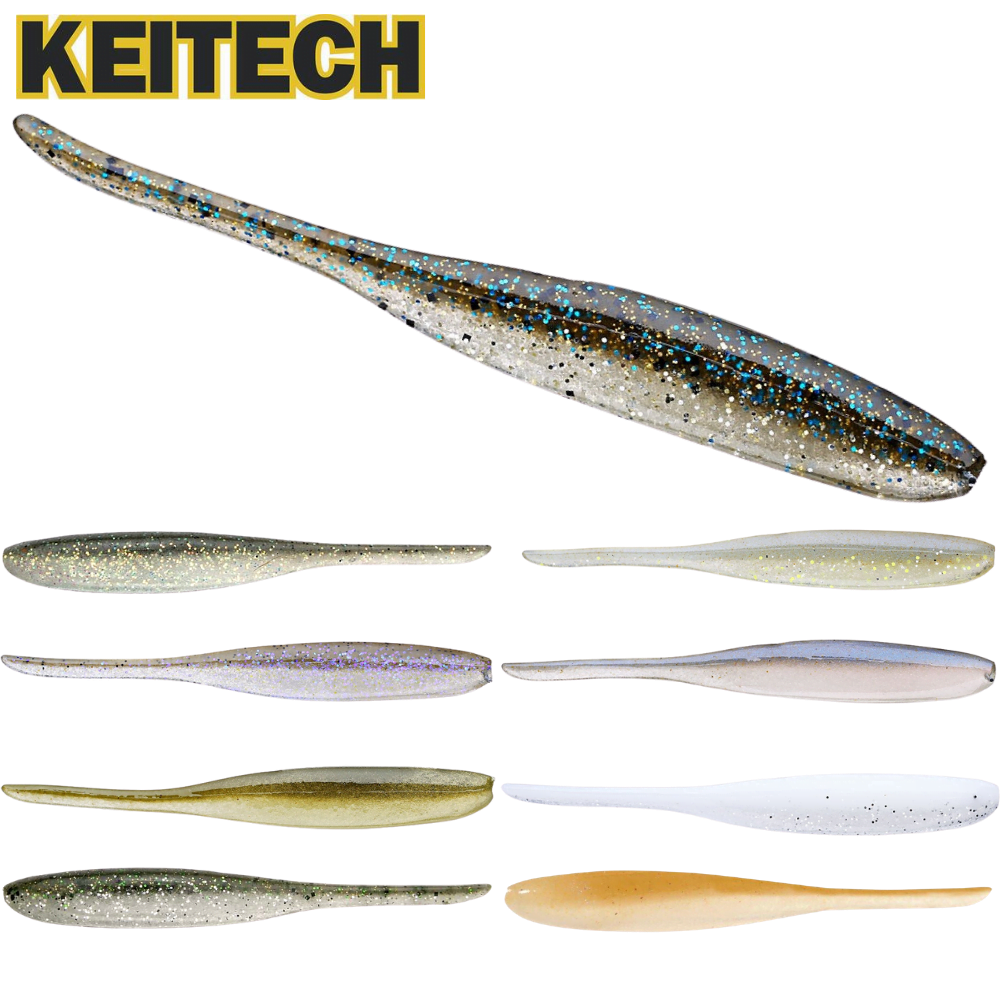 KEITECH Bass Fishing Scented Soft Bait Lure SHAD IMPACT 5”