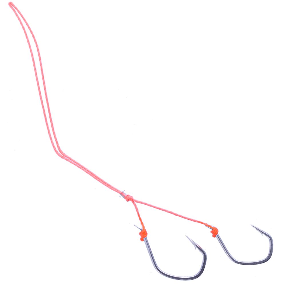 X-PARAGON Saltwater Rubber Jigging Tied Double Assist Hook Rig SLIDER L/ML - Image 2