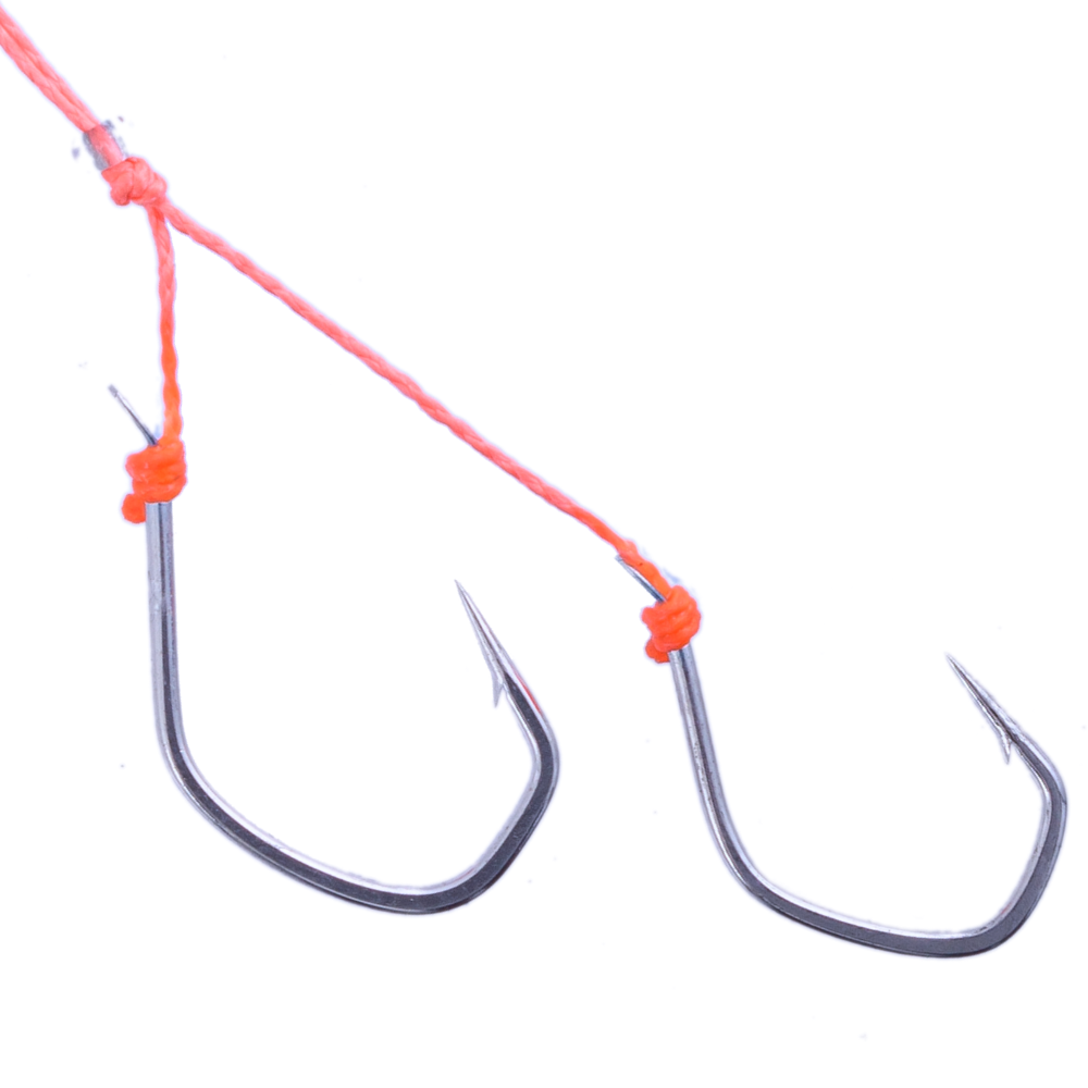 X-PARAGON Saltwater Rubber Jigging Tied Double Assist Hook Rig SLIDER L/ML - Image 3