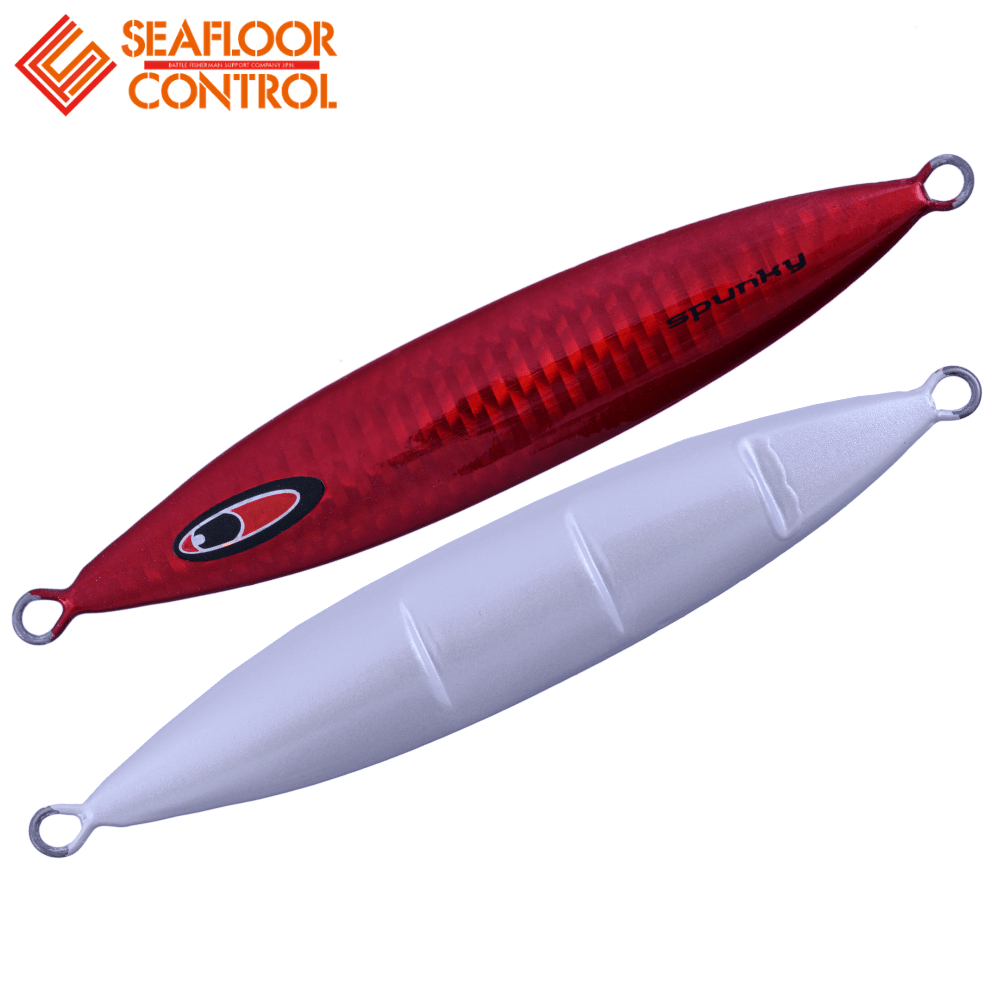 SEAFLOOR CONTROL Saltwater Slow Pitch Jigging Lure SPUNKY 100g Red Pearl