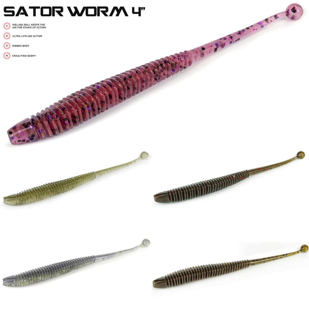 MOLIX Scented Soft Bait Lure SATOR WORM 4”