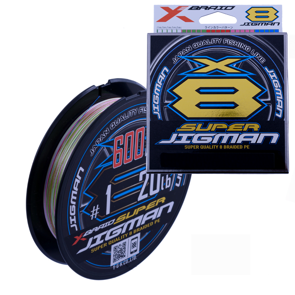 YGK Saltwater 8 Strand Braid Line X-Braid SUPER JIGMAN X8 600m PE1.0/20lb