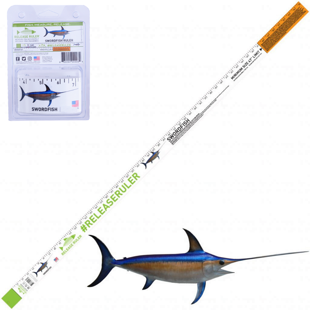 RELEASE RULER Measuring Decal Swordfish Release Ruler Inch/Lb