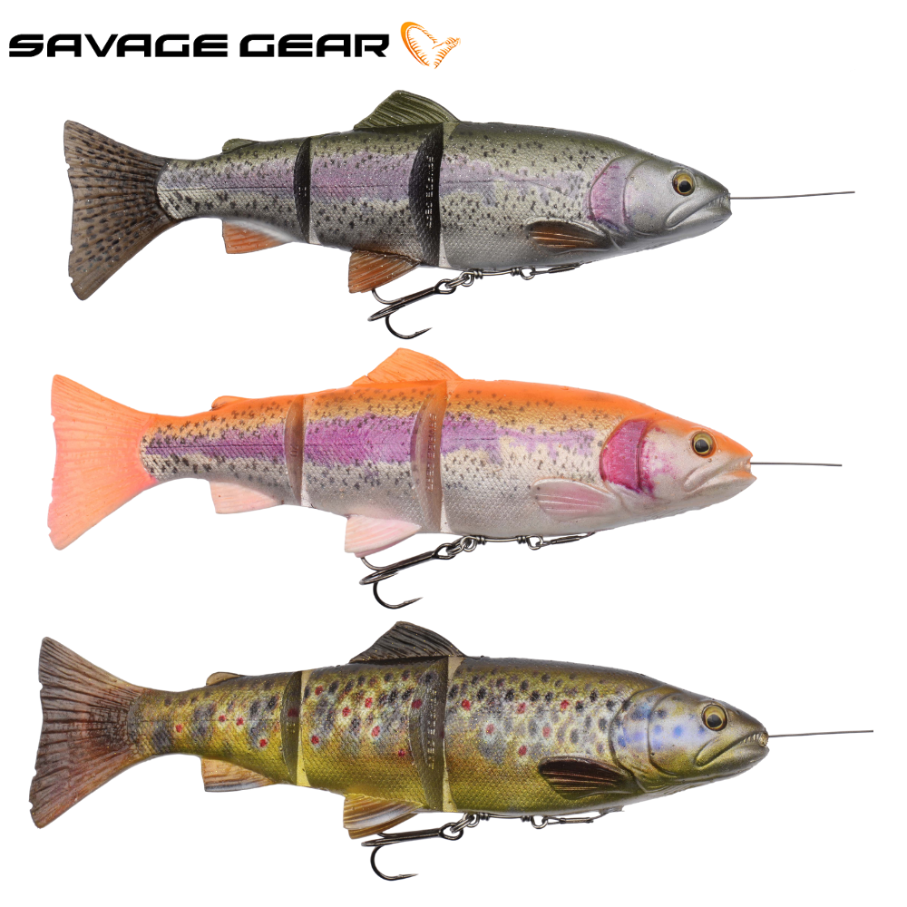 SAVAGE GEAR Scented Soft Swimbait Lure 4D Line Thru Trout 200mm