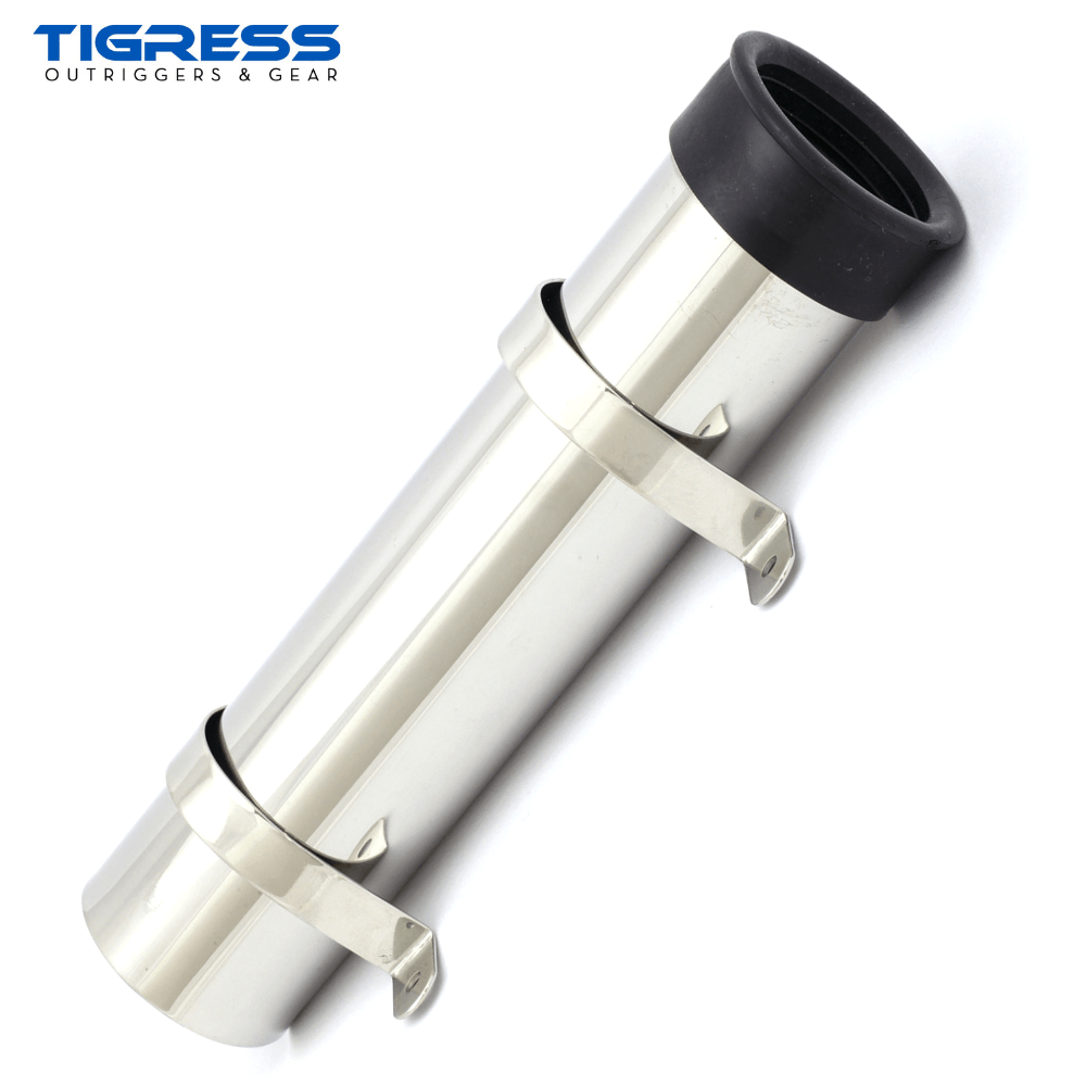 TIGRESS Economic Stainless Steel Side Mount OPEN BASE ROD HOLDER