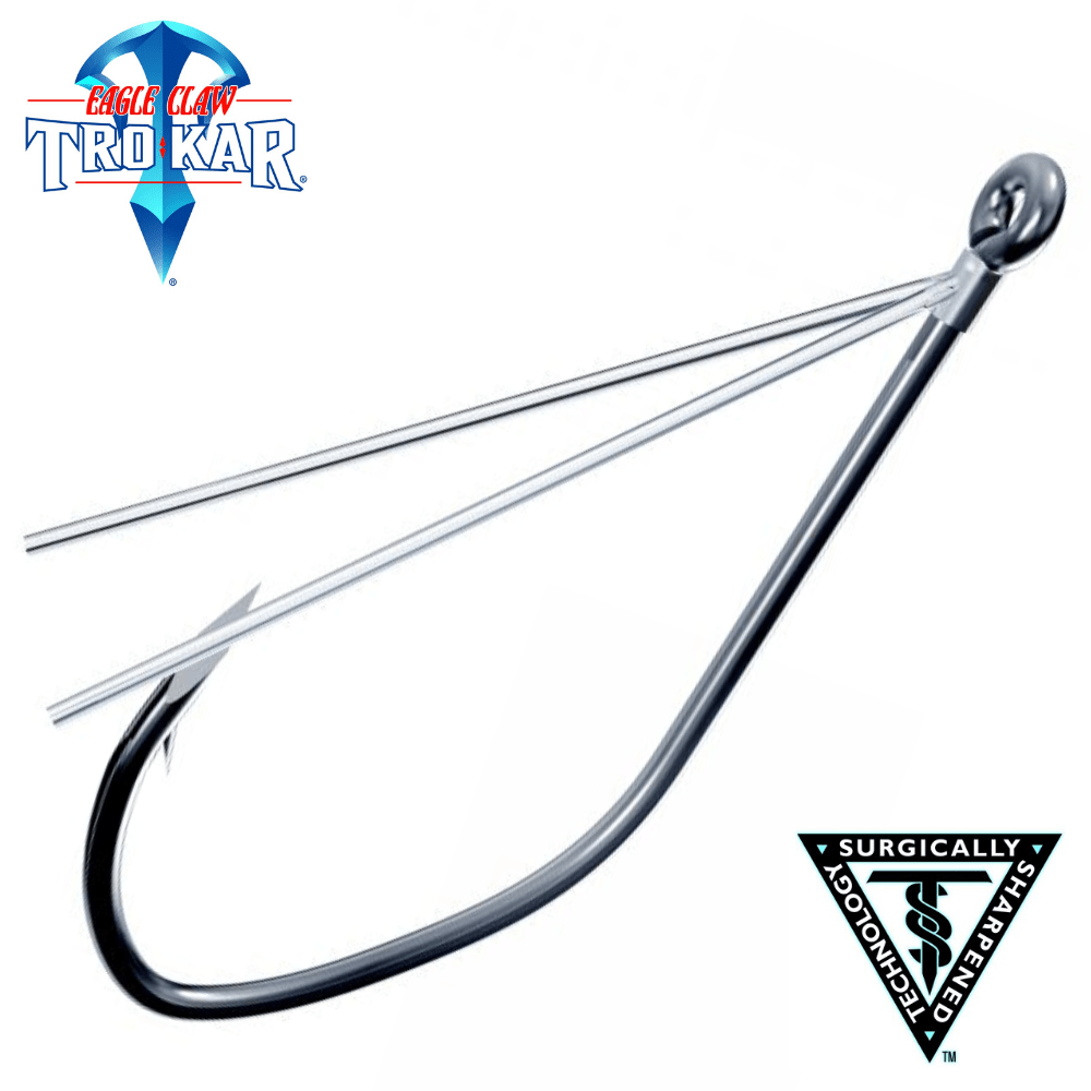 TROKAR Freshwater Weedless PRO-V Finesse Non Offset Hook TK137W