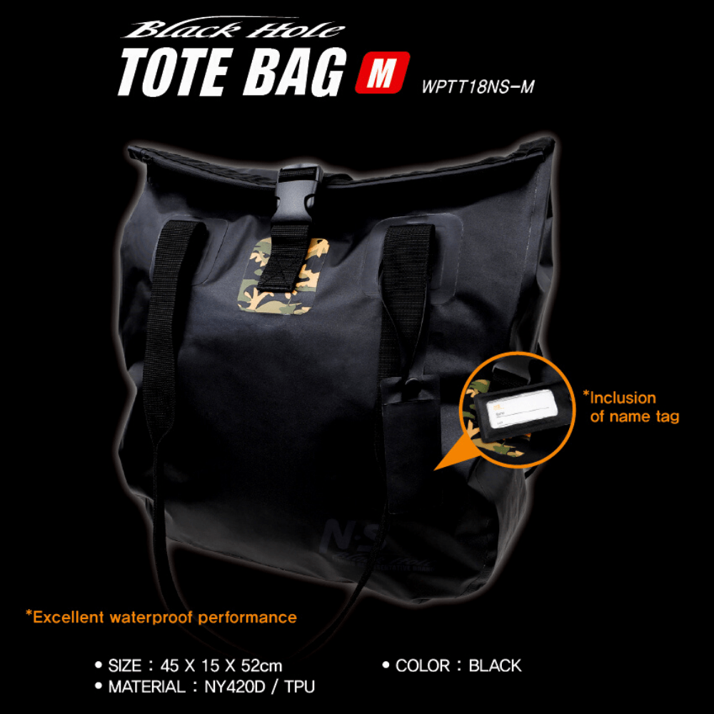 NS BLACK HOLE Fishing Tackle Waterproof Carrying TOTE Bag - Image 2