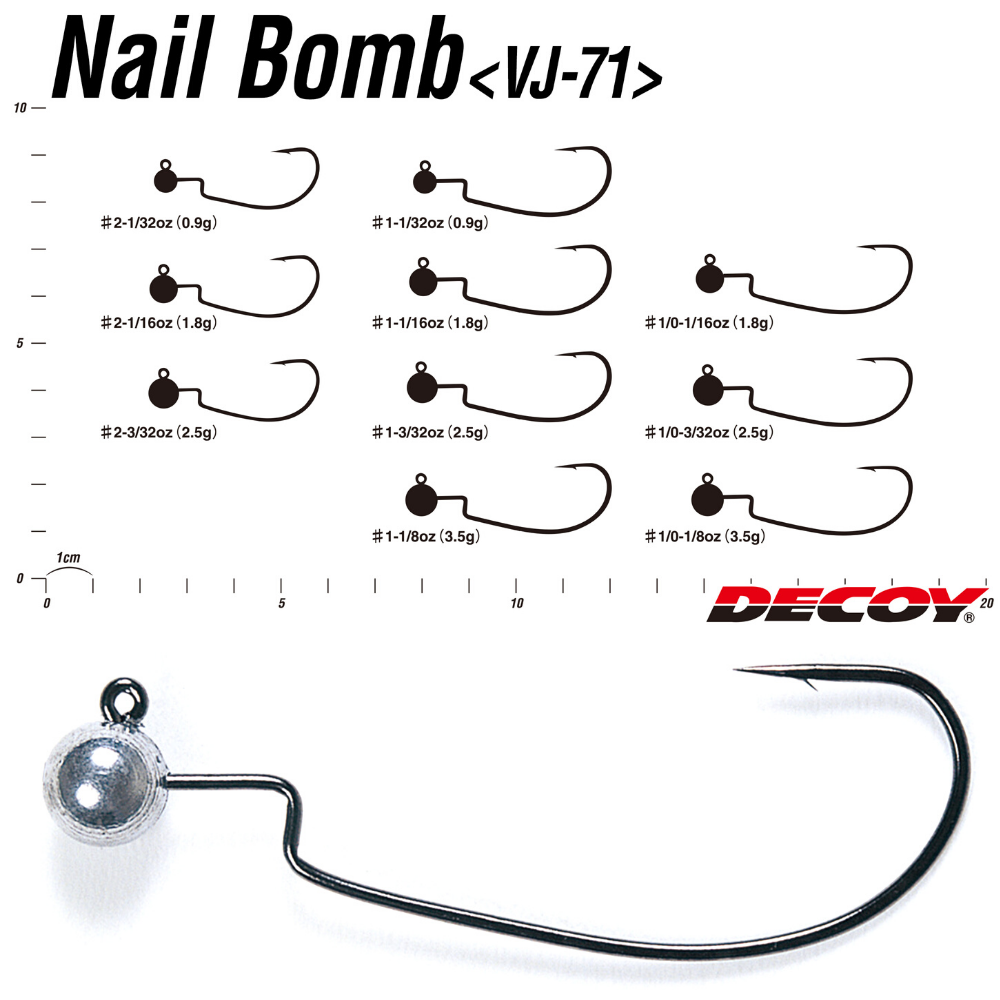 DECOY Bass Fishing Special Jighead Violence Nail Bomb VJ-71 - Image 3