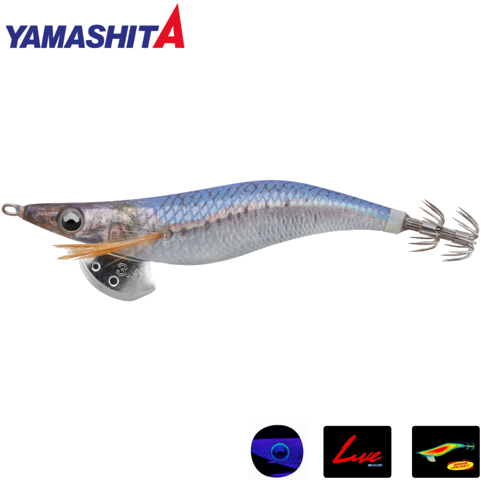 YAMASHITA Squid Fishing Warm Jacket Squid Jig EGI-OH LIVE 2.5 TTI 490 Glow