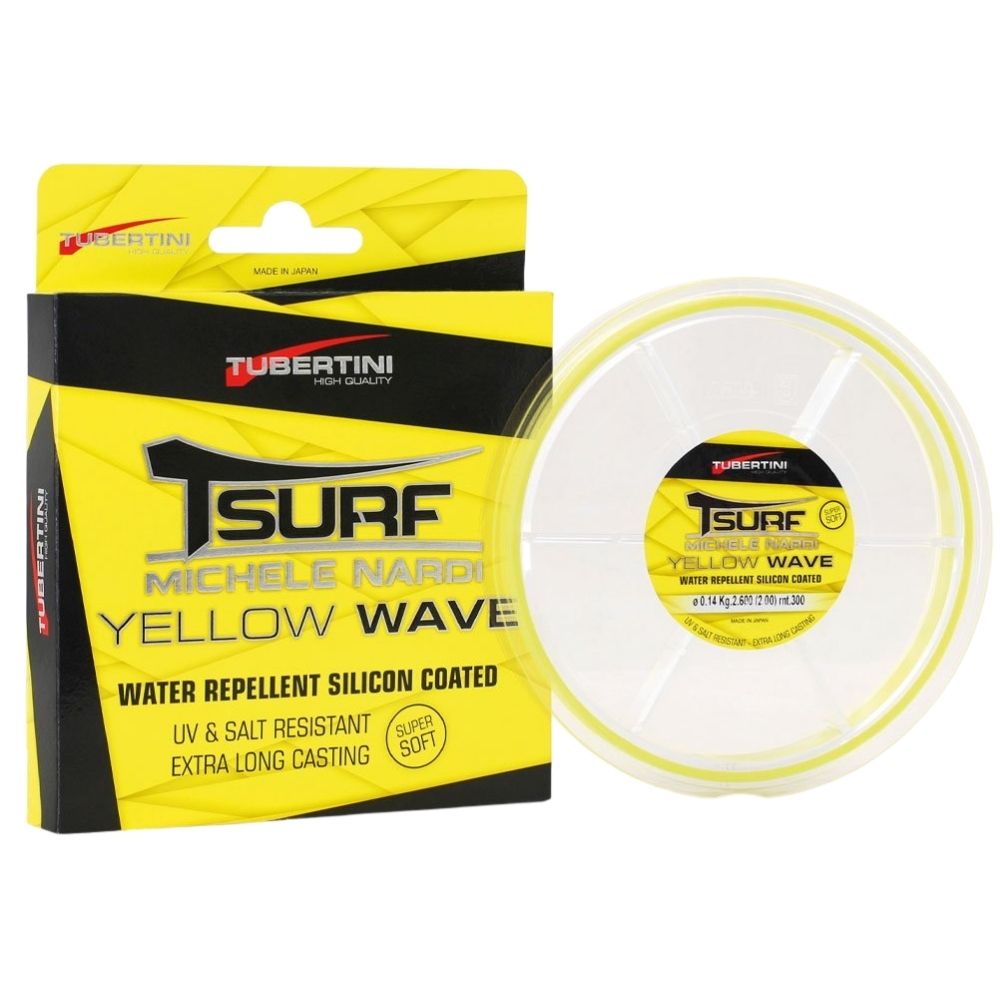TUBERTINI Surfcasting Special Monofilament Line T-SURF Yellow Waves 300m