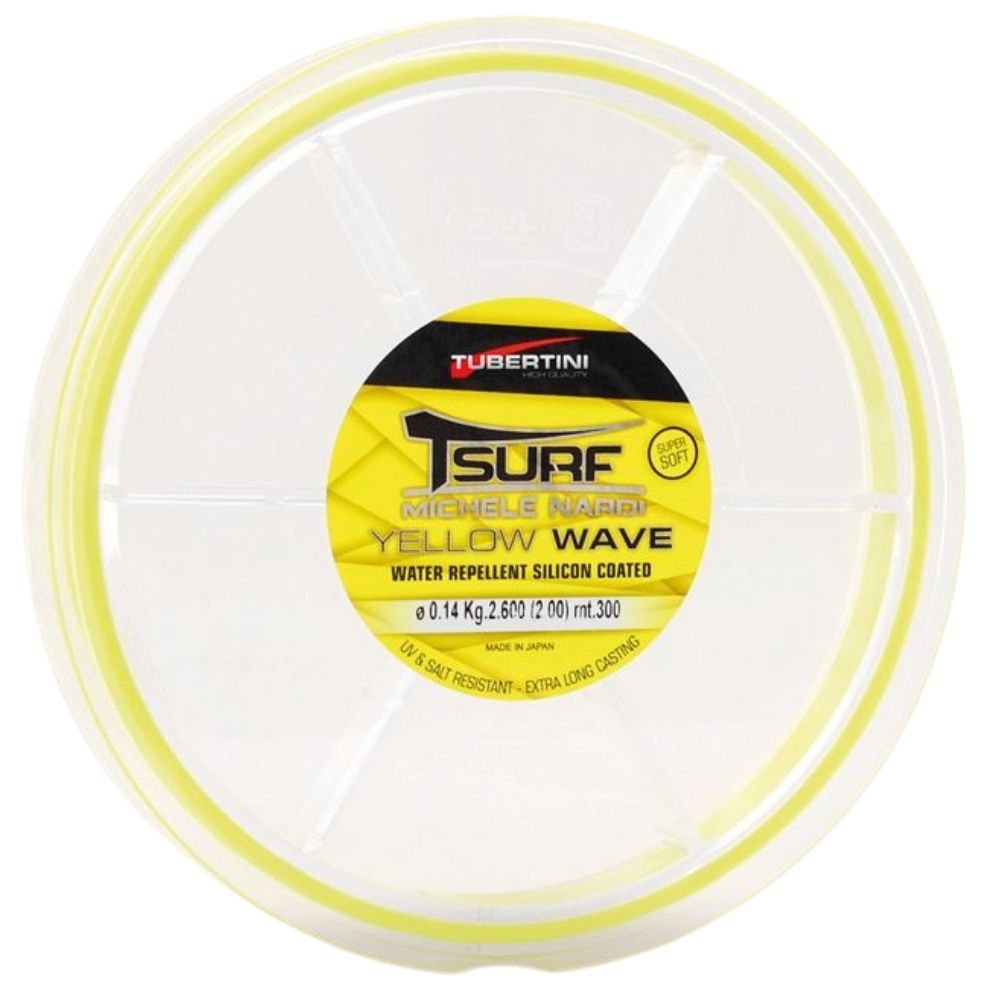 TUBERTINI Surfcasting Special Monofilament Line T-SURF Yellow Waves 300m - Image 2