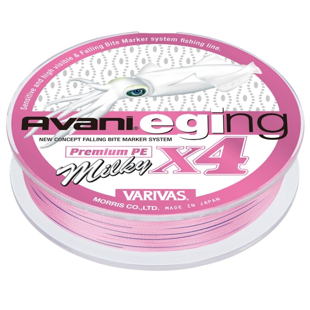VARIVAS Squid Fishing Bite Marker System 4 X Braid Line AVANI EGING MILKY 150m - Image 2