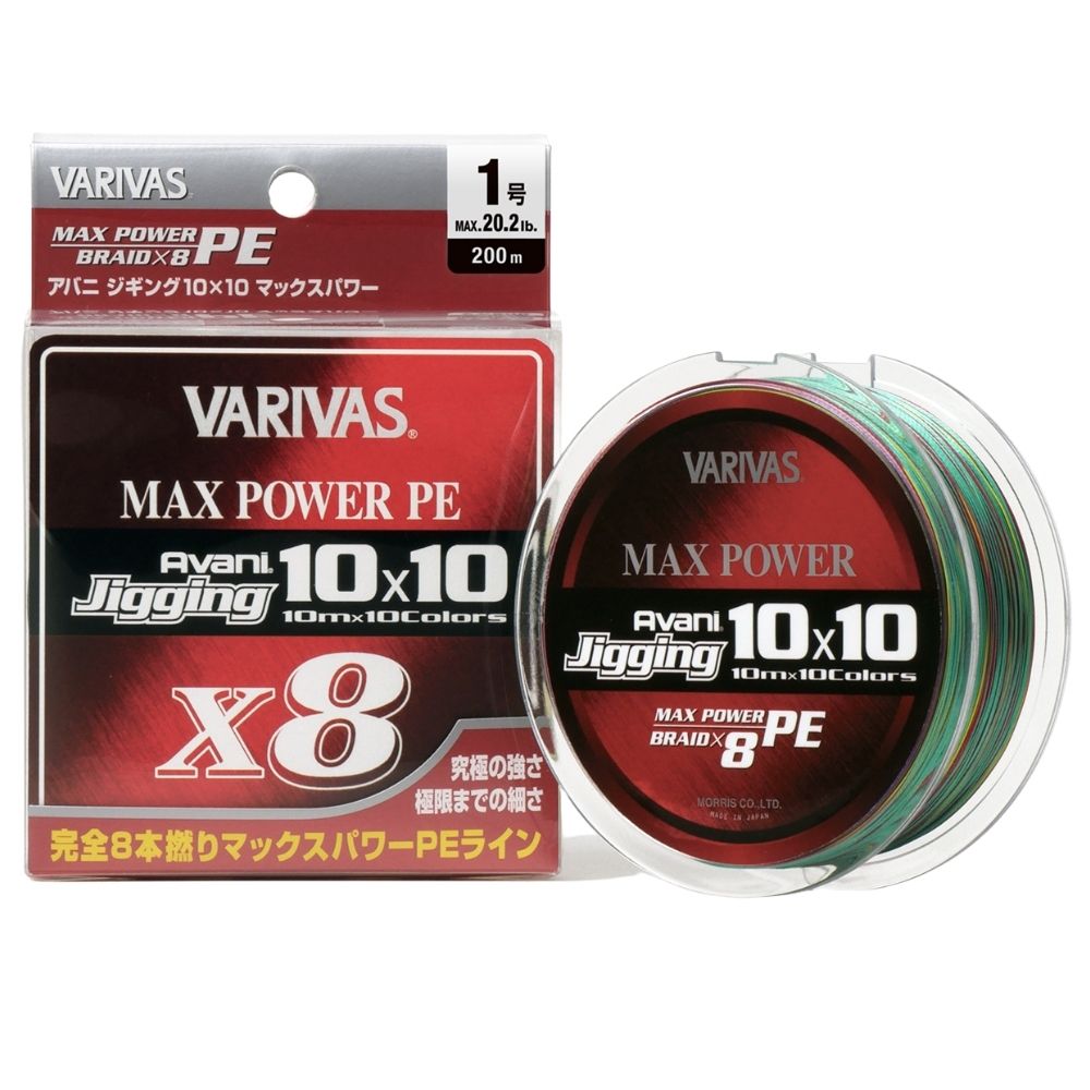 VARIVAS Premium Quality X8 Braid Line Avani Jigging 10×10 MAX POWER 300m