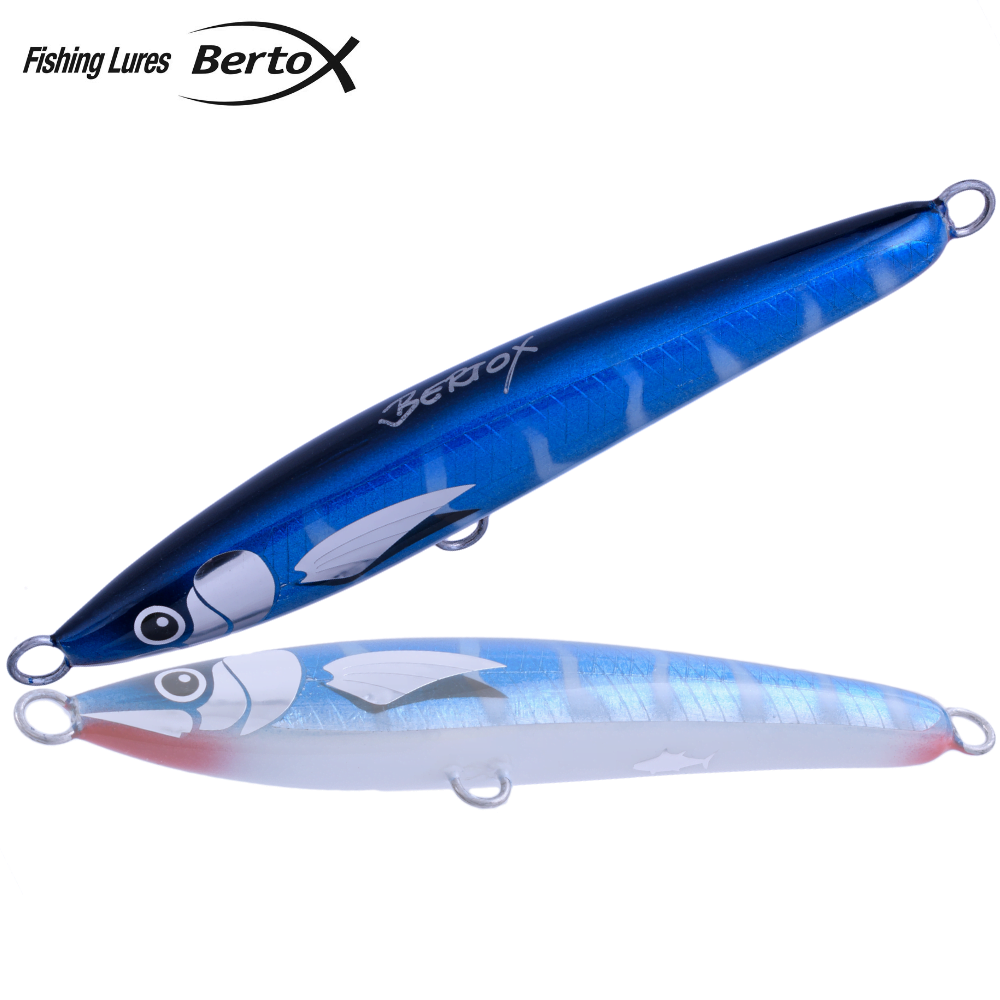 BERTOX Saltwater Handmade Wooden Sinking STICK BAIT 15cm/45g Wahoo