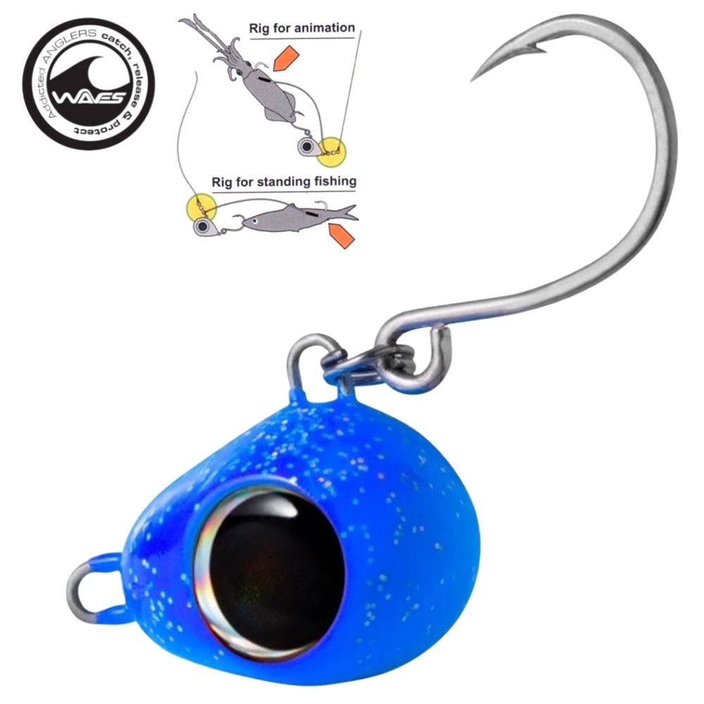 WAVES Saltwater Bottom Bouncing Lure FIREBALL ROCK'IT 70g