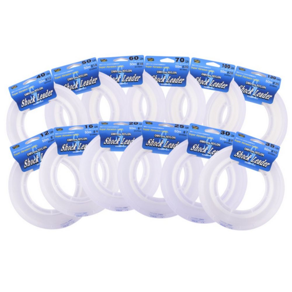 YGK GALIS Super Abrasion Resistant DMV + NS Nylon SHOCK LEADER Line 50m