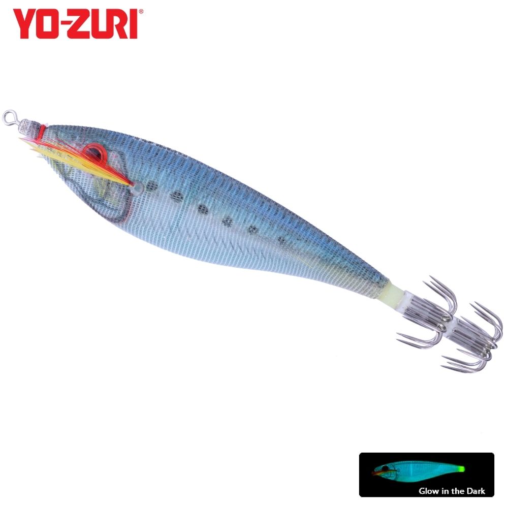 YO-ZURI Squid Fishing Luminous Squid Jig Lure ULTRA CLOTH Natural M/M2/BLRI
